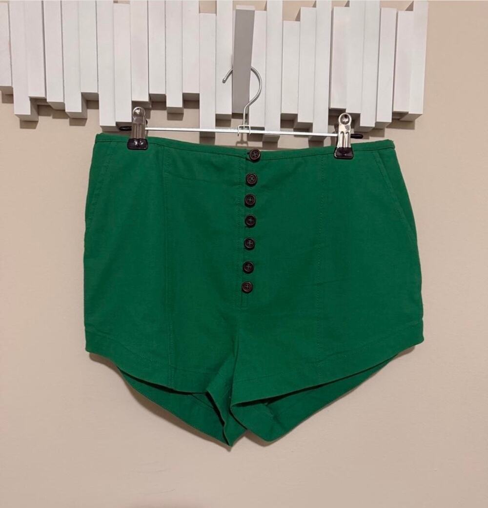 Free People Linen Short Shorts Size XS button front
